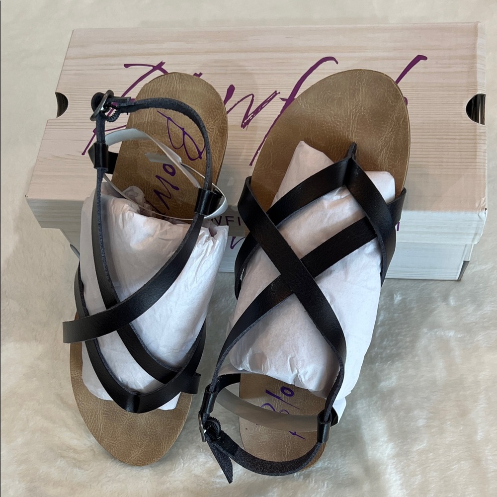 Blowfish Black Strappy Sandals